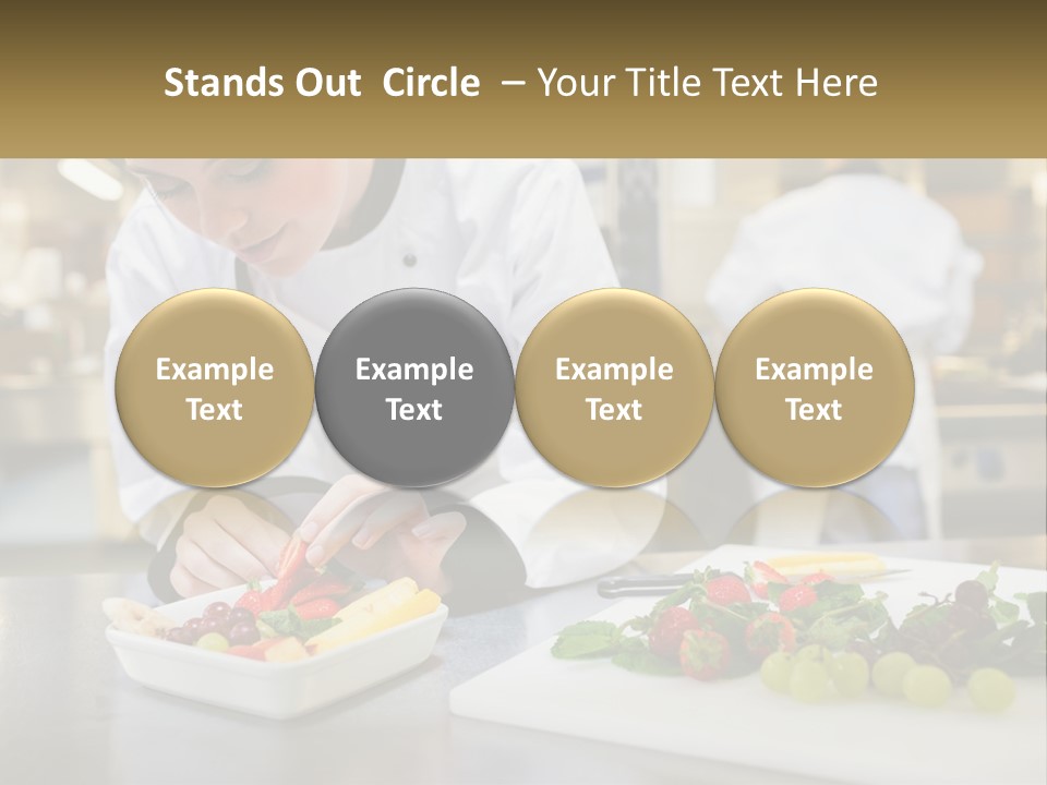 A Woman In A Chef's Hat Is Preparing Food PowerPoint Template