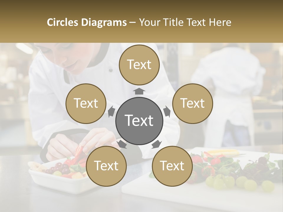 A Woman In A Chef's Hat Is Preparing Food PowerPoint Template