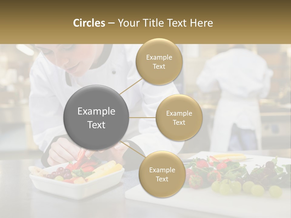 A Woman In A Chef's Hat Is Preparing Food PowerPoint Template
