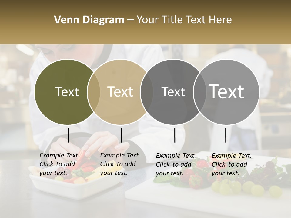 A Woman In A Chef's Hat Is Preparing Food PowerPoint Template