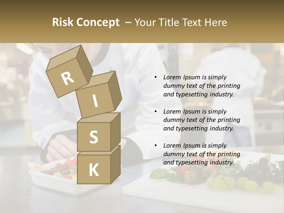 A Woman In A Chef's Hat Is Preparing Food PowerPoint Template