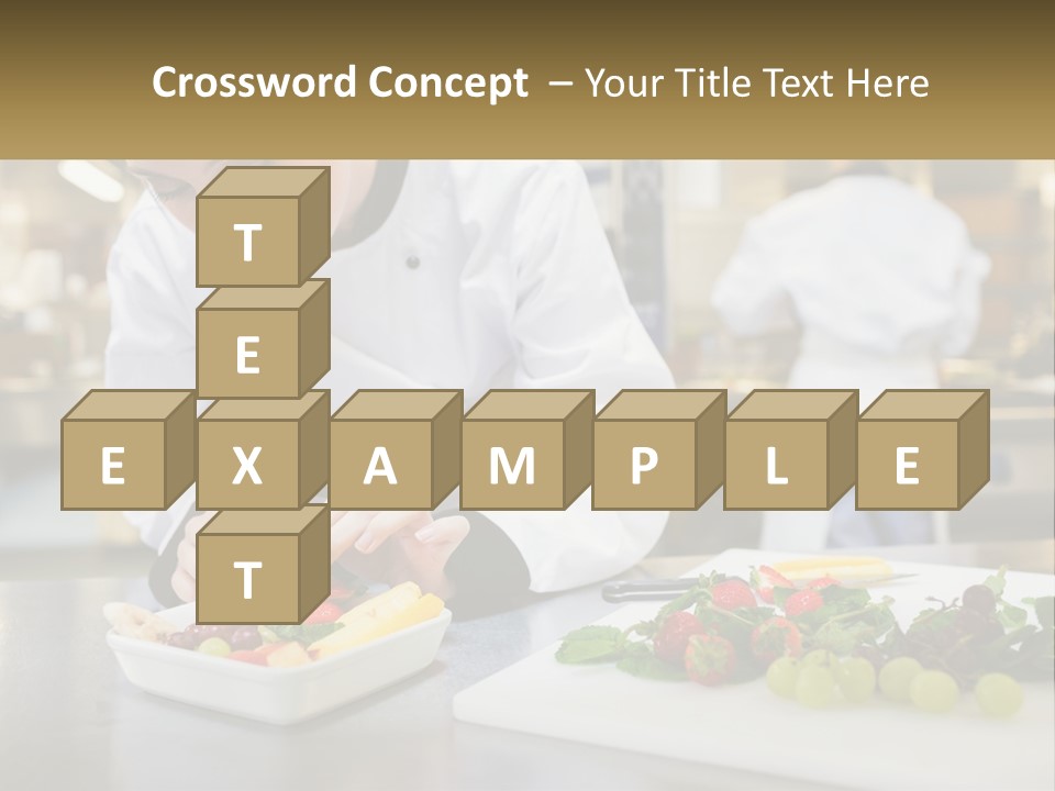 A Woman In A Chef's Hat Is Preparing Food PowerPoint Template