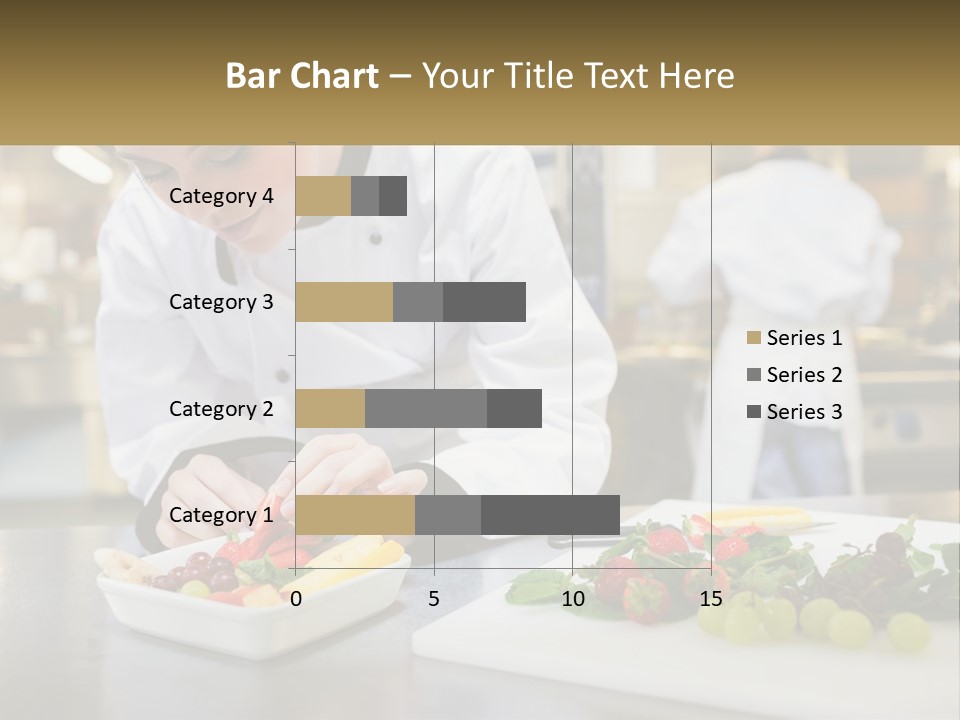 A Woman In A Chef's Hat Is Preparing Food PowerPoint Template