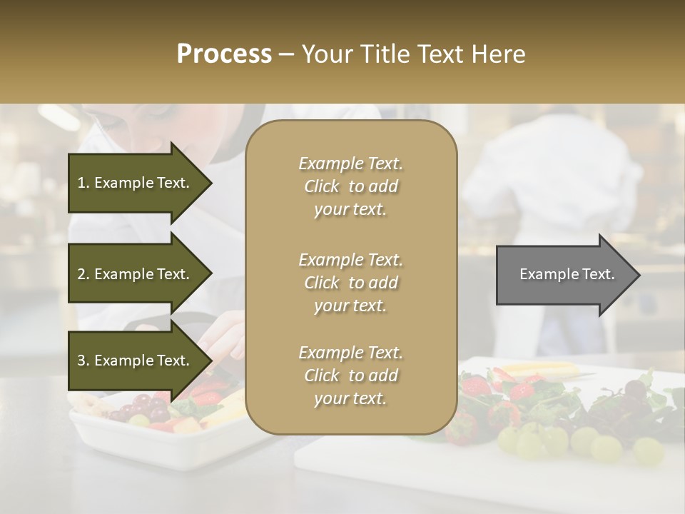 A Woman In A Chef's Hat Is Preparing Food PowerPoint Template
