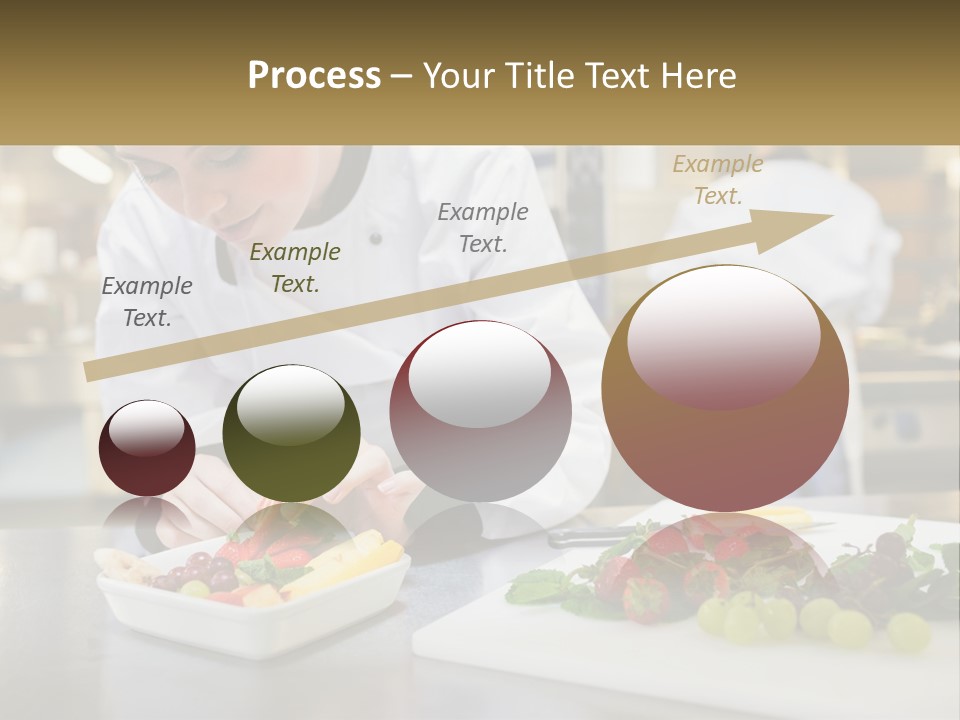 A Woman In A Chef's Hat Is Preparing Food PowerPoint Template
