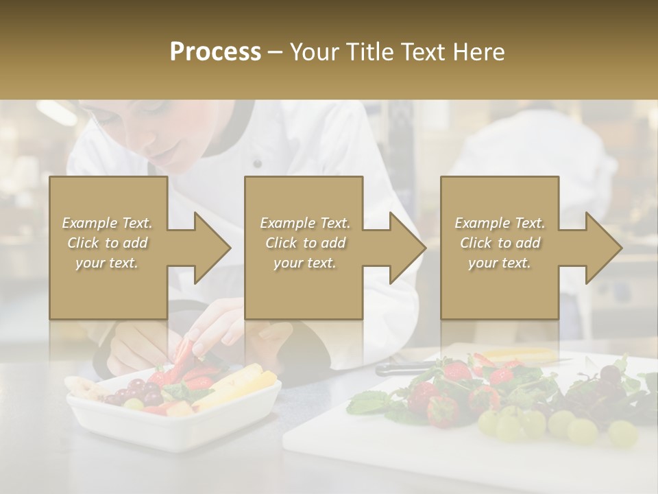 A Woman In A Chef's Hat Is Preparing Food PowerPoint Template