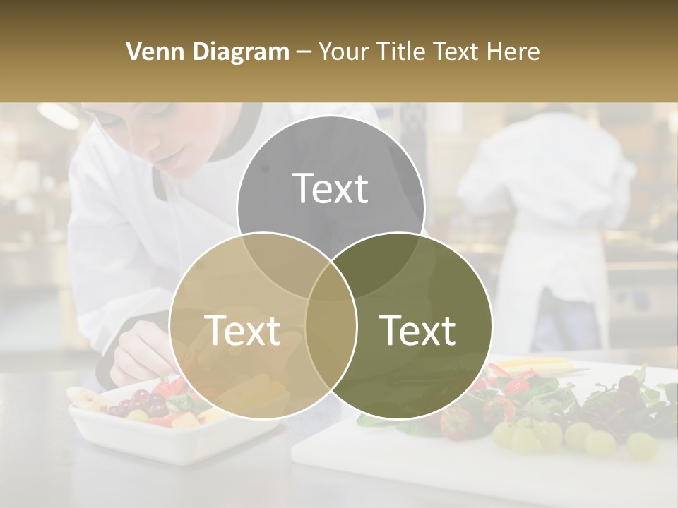 A Woman In A Chef's Hat Is Preparing Food PowerPoint Template