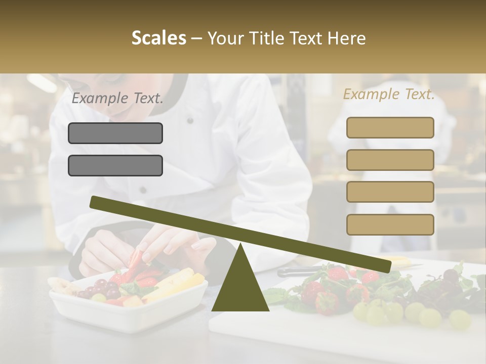 A Woman In A Chef's Hat Is Preparing Food PowerPoint Template