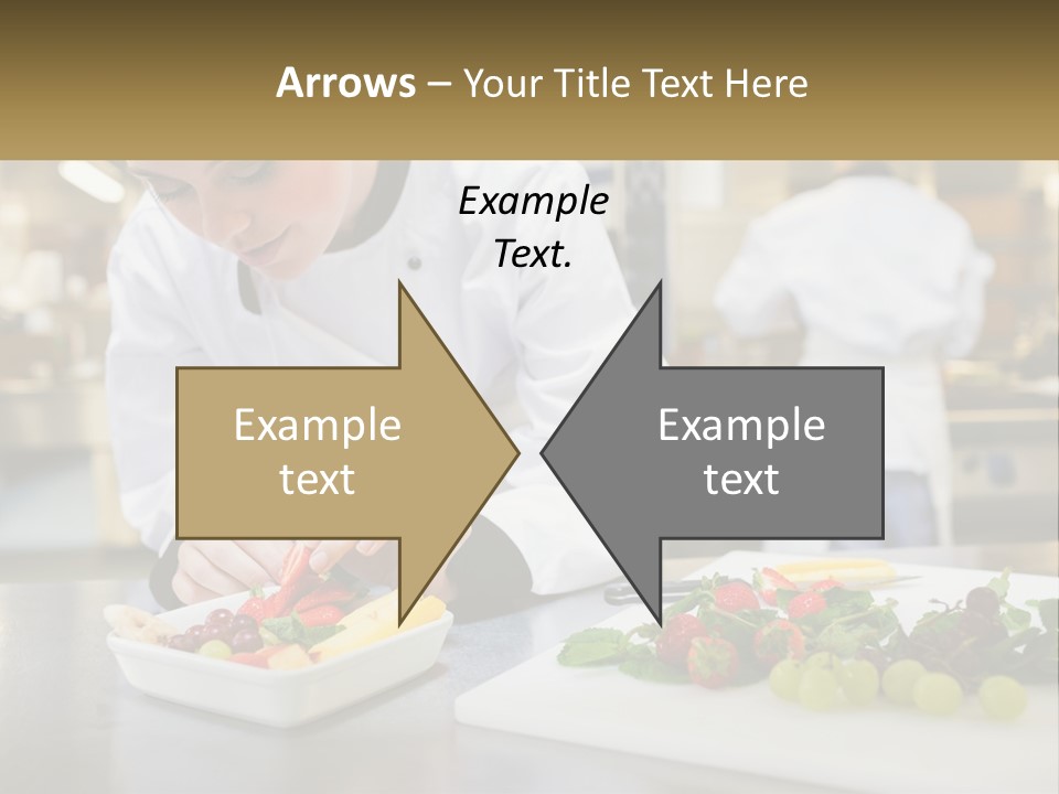 A Woman In A Chef's Hat Is Preparing Food PowerPoint Template