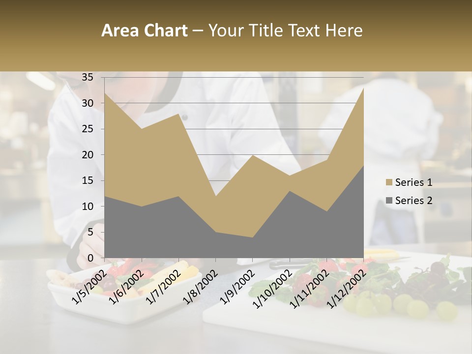 A Woman In A Chef's Hat Is Preparing Food PowerPoint Template
