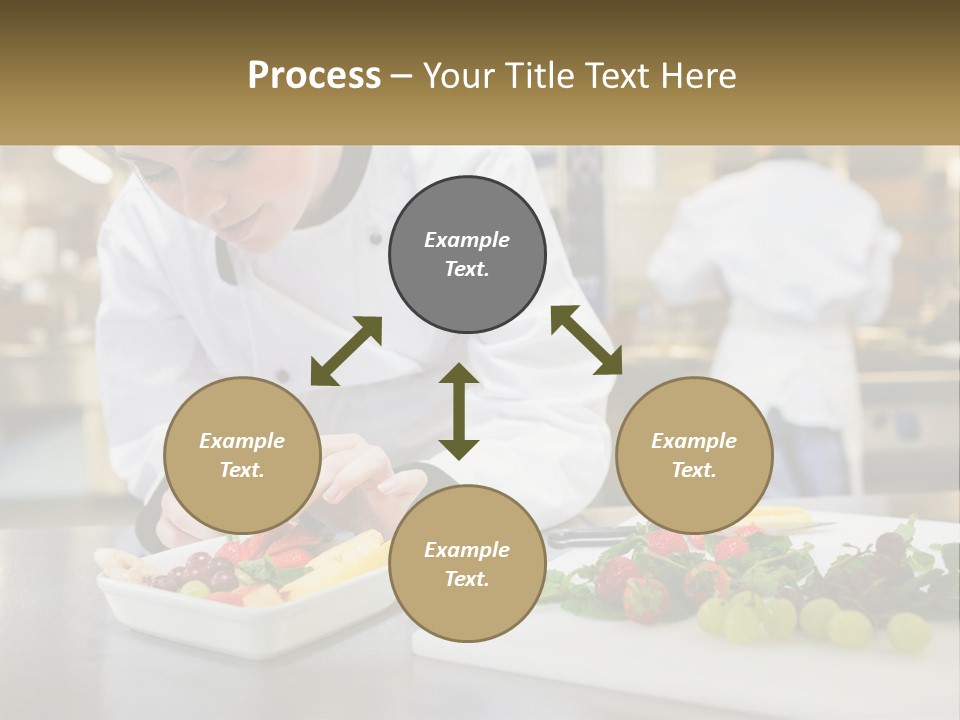 A Woman In A Chef's Hat Is Preparing Food PowerPoint Template
