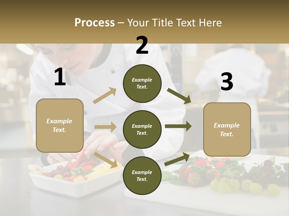 A Woman In A Chef's Hat Is Preparing Food PowerPoint Template