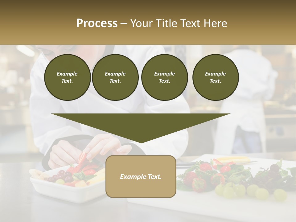 A Woman In A Chef's Hat Is Preparing Food PowerPoint Template