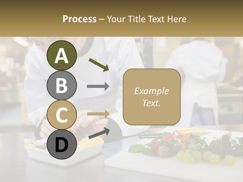 A Woman In A Chef's Hat Is Preparing Food PowerPoint Template
