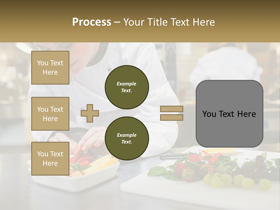 A Woman In A Chef's Hat Is Preparing Food PowerPoint Template