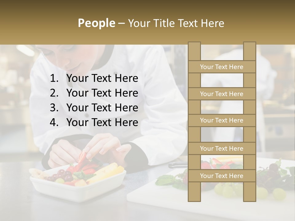 A Woman In A Chef's Hat Is Preparing Food PowerPoint Template