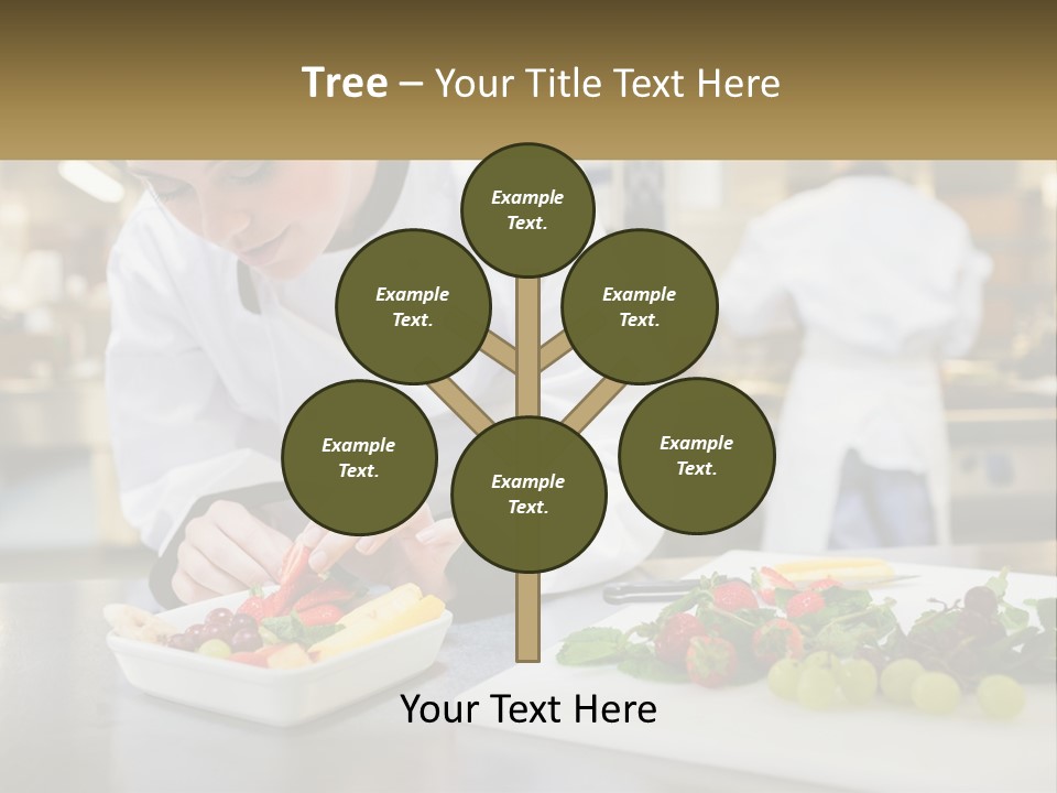 A Woman In A Chef's Hat Is Preparing Food PowerPoint Template