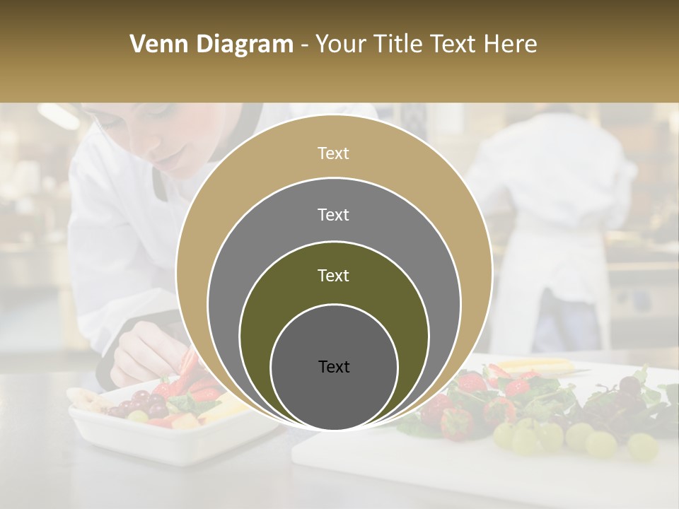 A Woman In A Chef's Hat Is Preparing Food PowerPoint Template