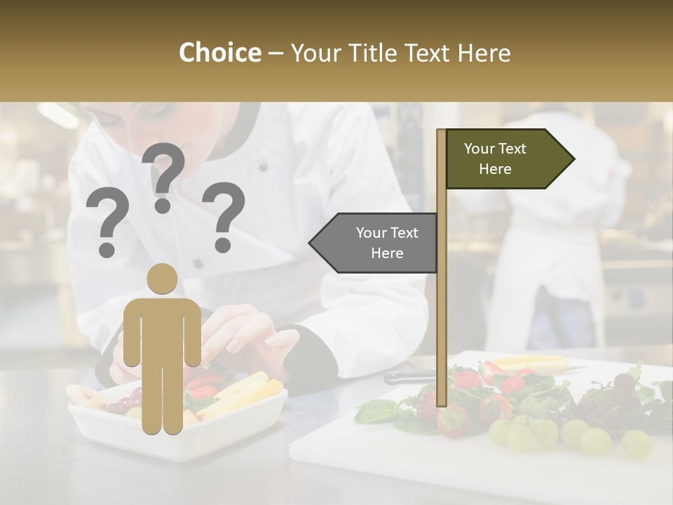 A Woman In A Chef's Hat Is Preparing Food PowerPoint Template