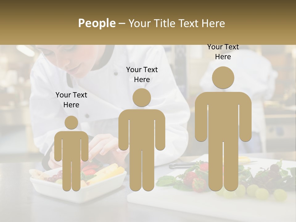 A Woman In A Chef's Hat Is Preparing Food PowerPoint Template