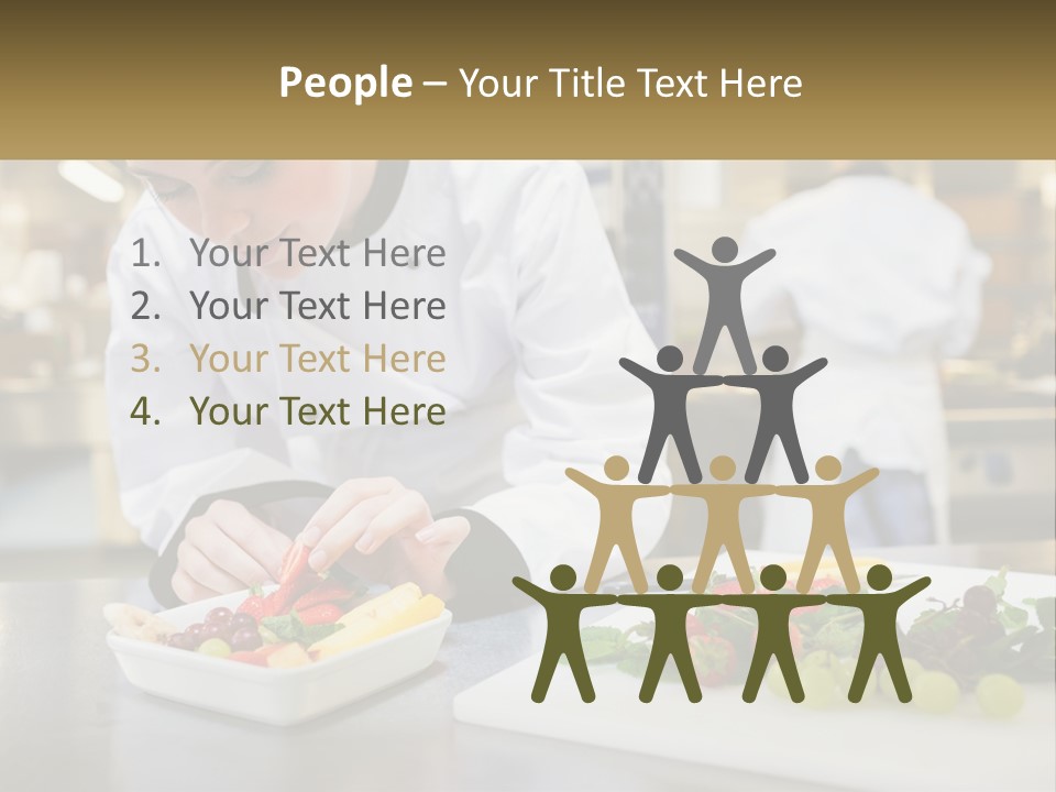 A Woman In A Chef's Hat Is Preparing Food PowerPoint Template