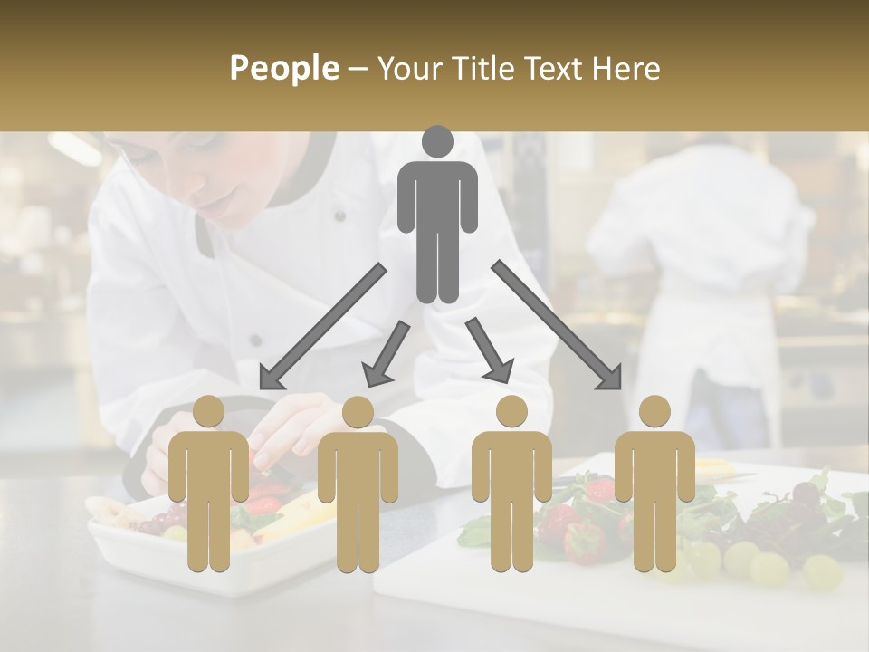 A Woman In A Chef's Hat Is Preparing Food PowerPoint Template