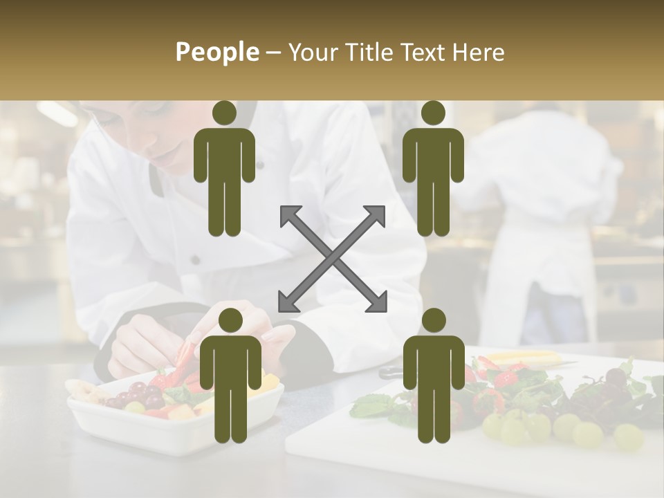 A Woman In A Chef's Hat Is Preparing Food PowerPoint Template