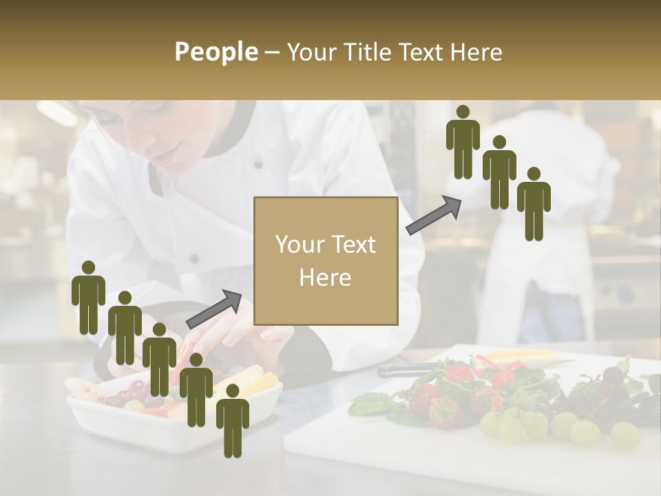 A Woman In A Chef's Hat Is Preparing Food PowerPoint Template
