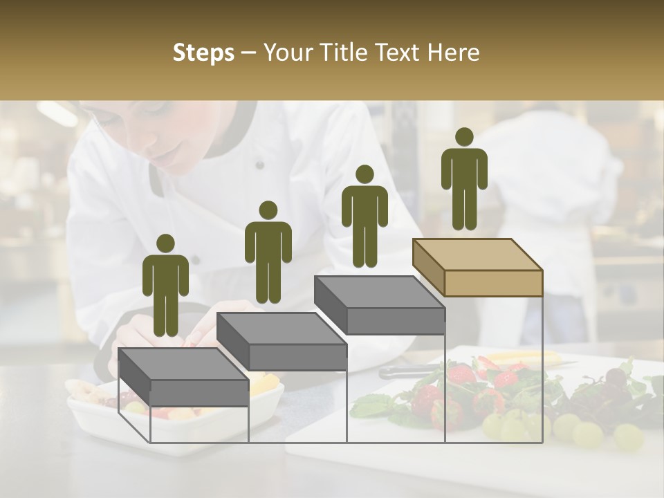 A Woman In A Chef's Hat Is Preparing Food PowerPoint Template