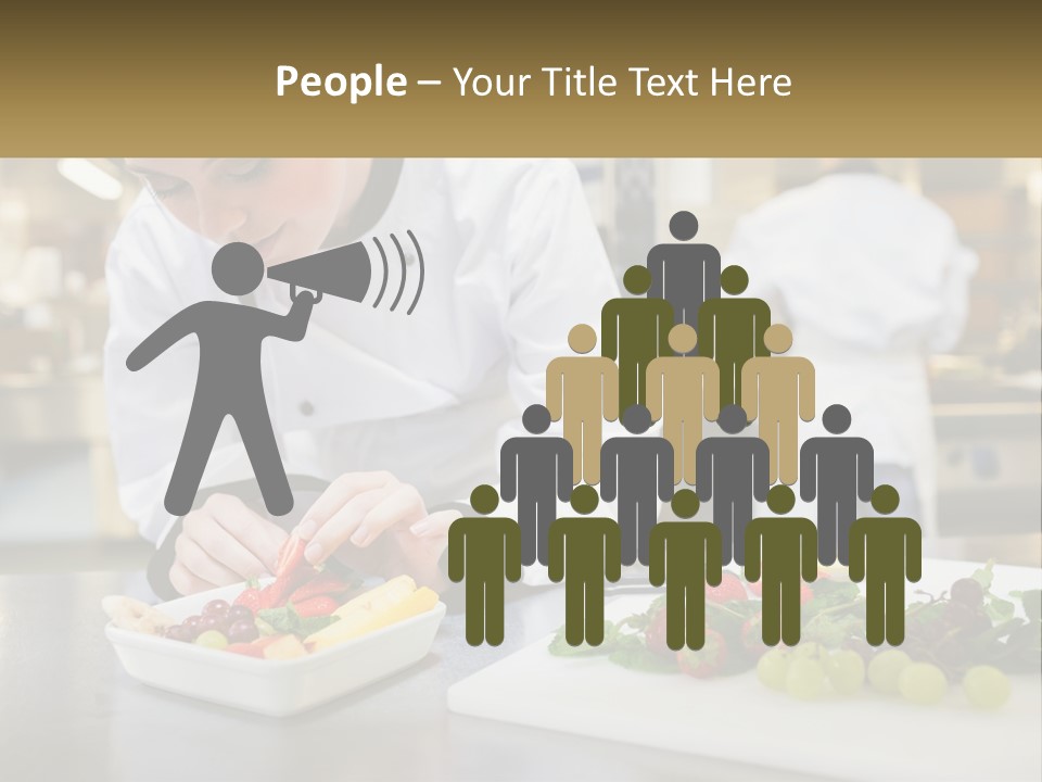 A Woman In A Chef's Hat Is Preparing Food PowerPoint Template