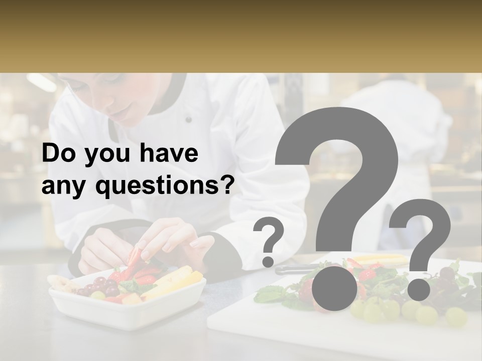 A Woman In A Chef's Hat Is Preparing Food PowerPoint Template