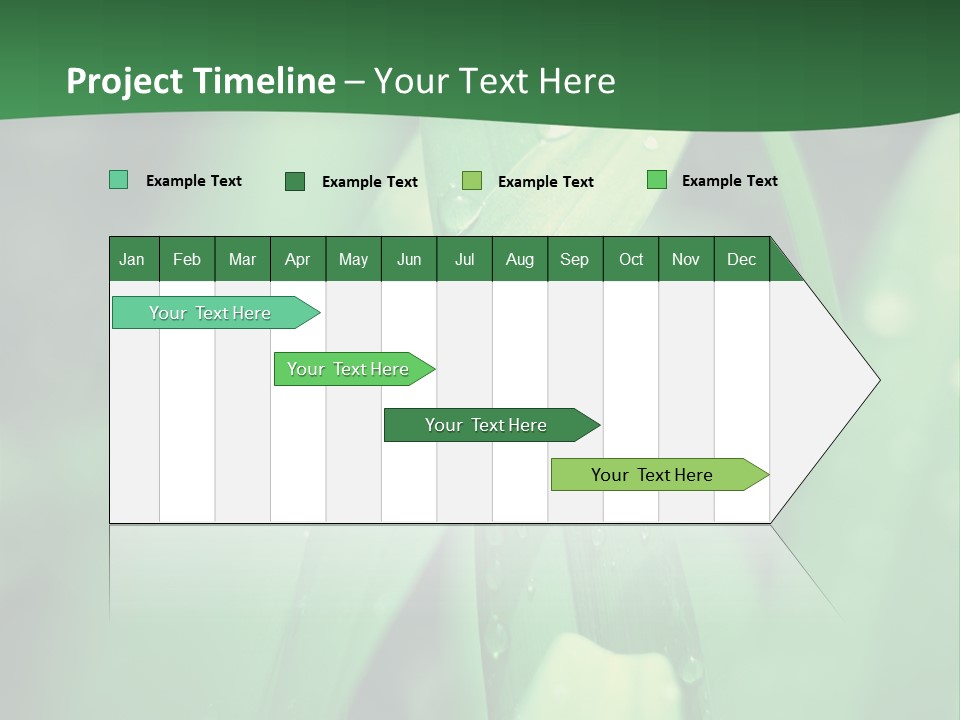A Green Plant With Drops Of Water On It PowerPoint Template