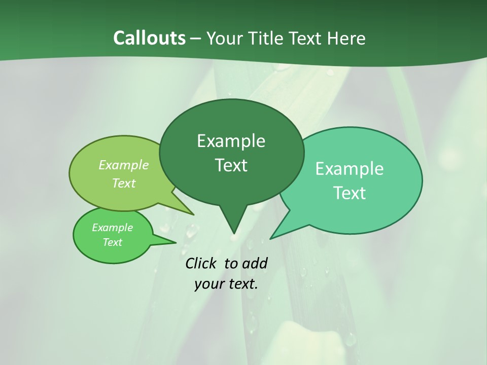 A Green Plant With Drops Of Water On It PowerPoint Template