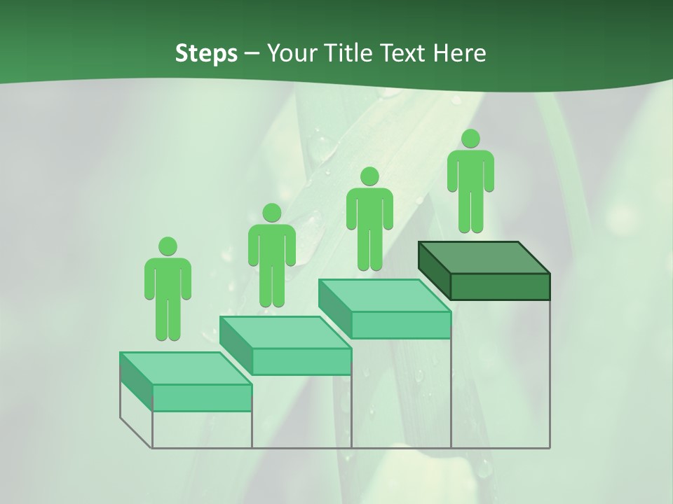 A Green Plant With Drops Of Water On It PowerPoint Template