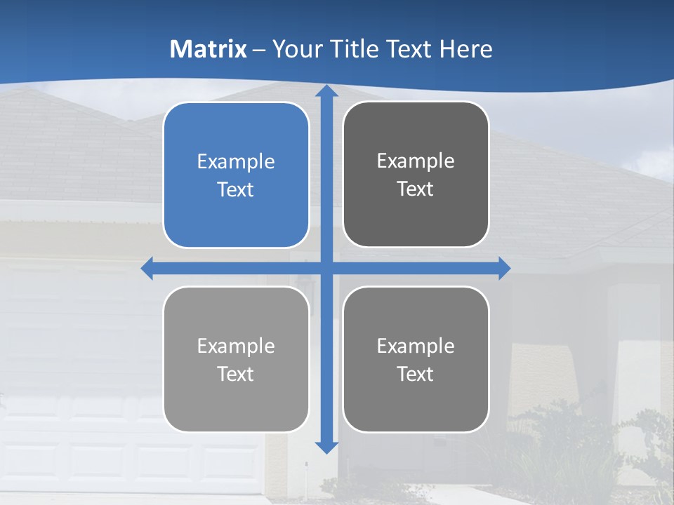 A House With A Blue Wave In Front Of It PowerPoint Template