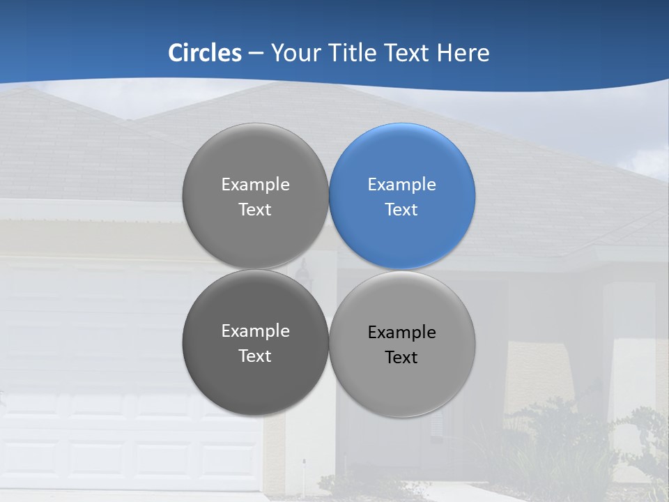 A House With A Blue Wave In Front Of It PowerPoint Template