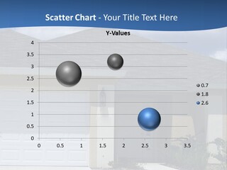 A House With A Blue Wave In Front Of It PowerPoint Template