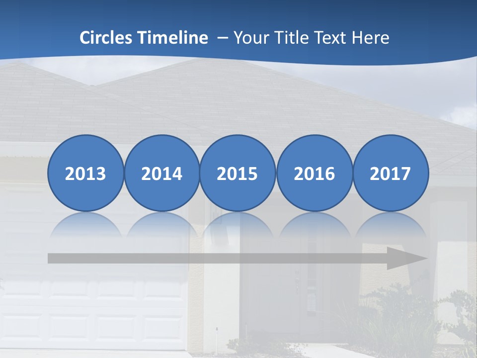 A House With A Blue Wave In Front Of It PowerPoint Template