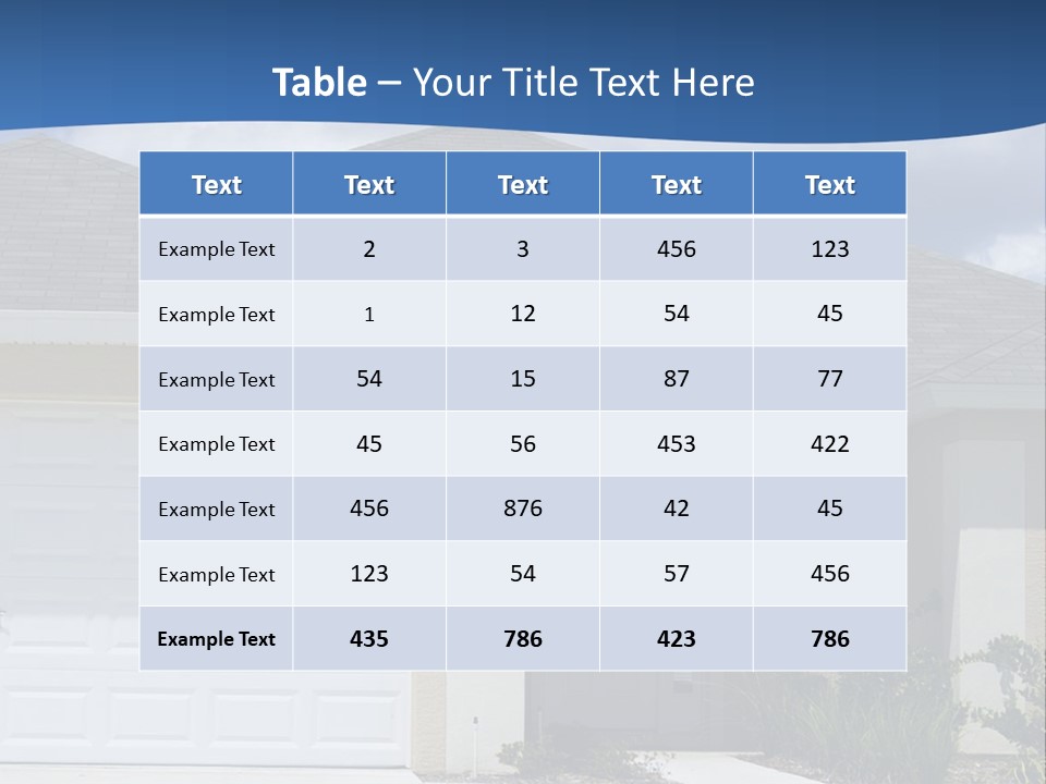 A House With A Blue Wave In Front Of It PowerPoint Template