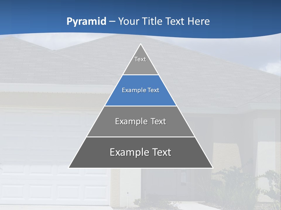 A House With A Blue Wave In Front Of It PowerPoint Template