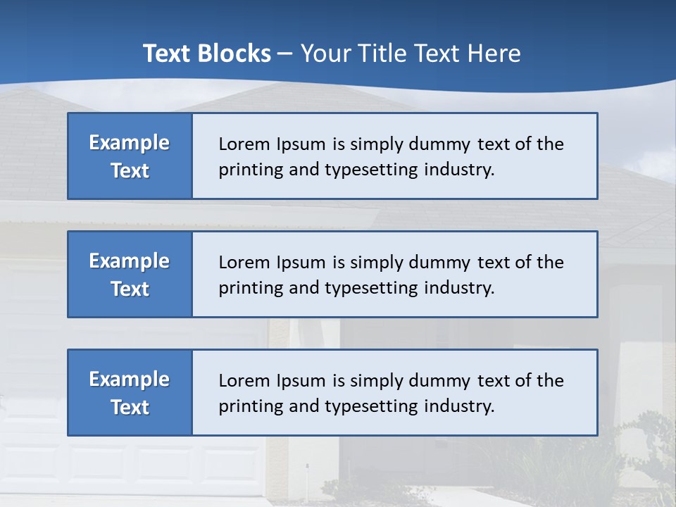 A House With A Blue Wave In Front Of It PowerPoint Template