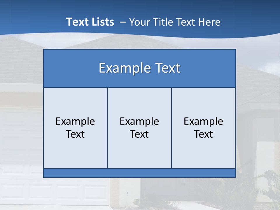 A House With A Blue Wave In Front Of It PowerPoint Template