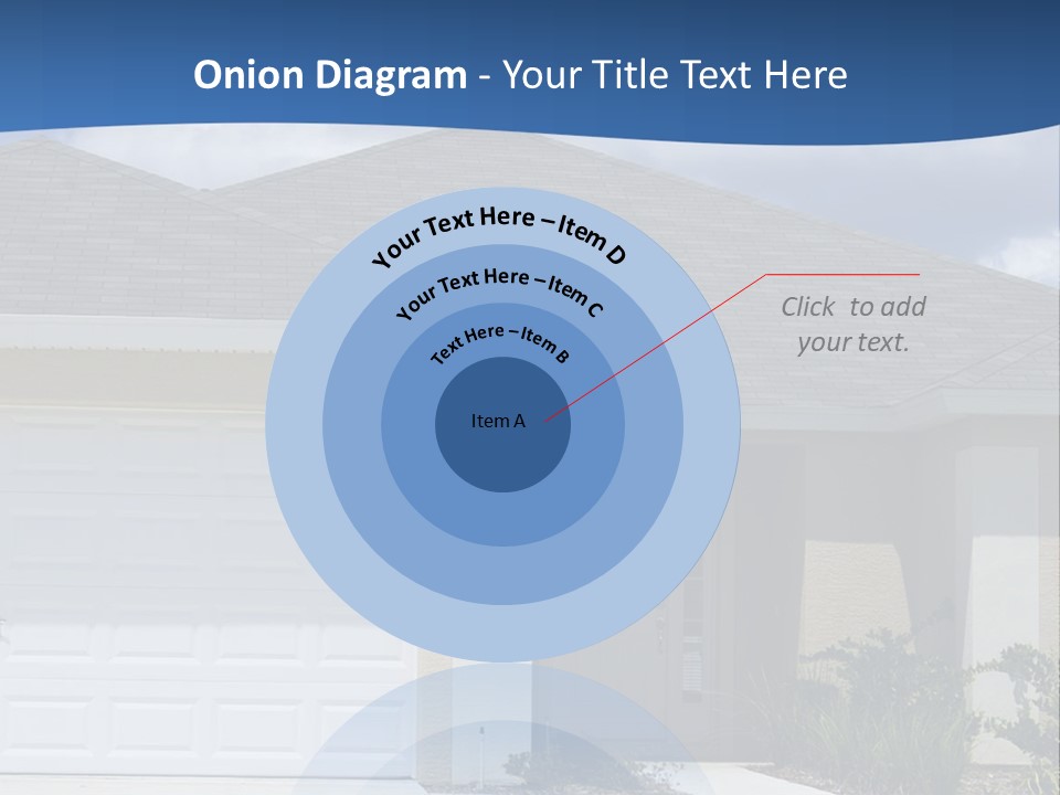 A House With A Blue Wave In Front Of It PowerPoint Template