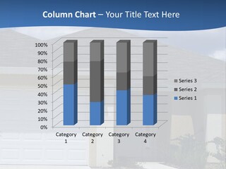 A House With A Blue Wave In Front Of It PowerPoint Template