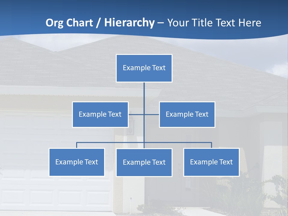 A House With A Blue Wave In Front Of It PowerPoint Template