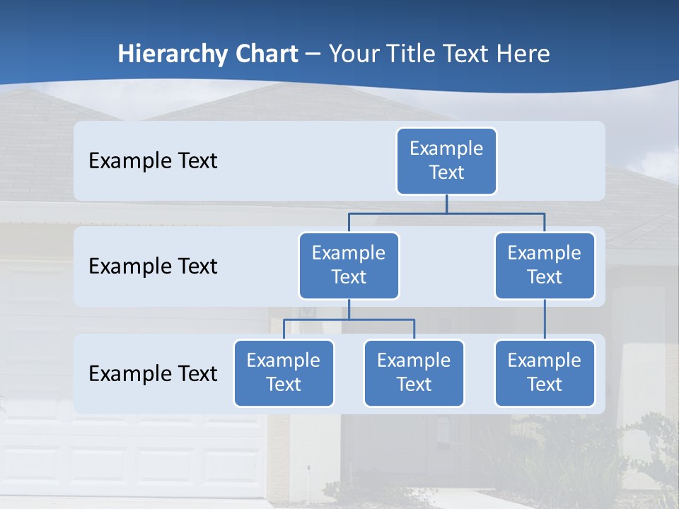 A House With A Blue Wave In Front Of It PowerPoint Template