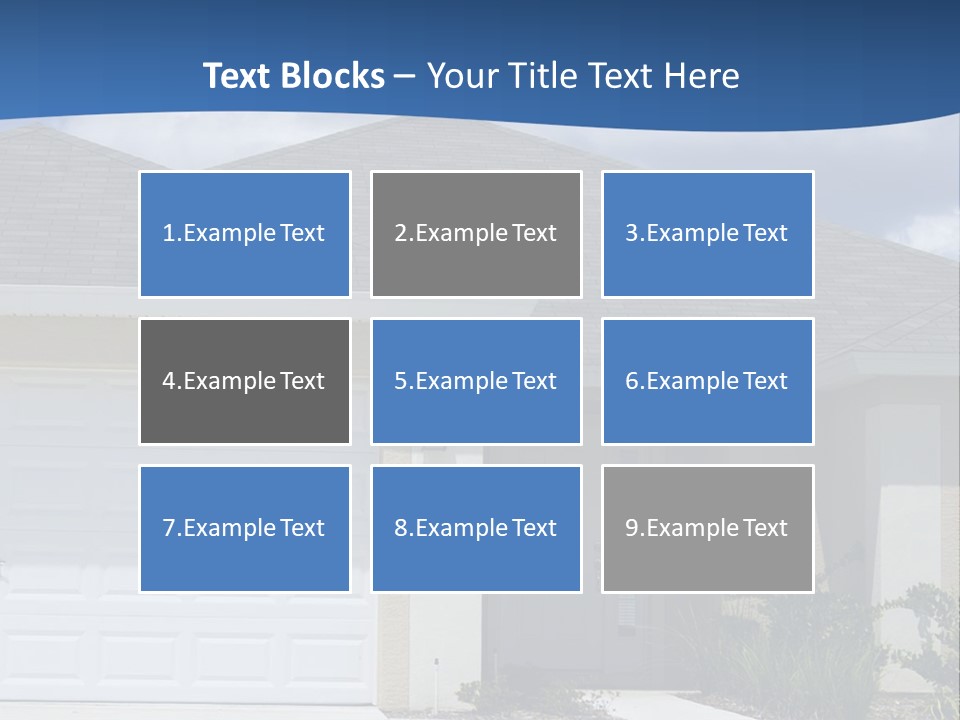 A House With A Blue Wave In Front Of It PowerPoint Template