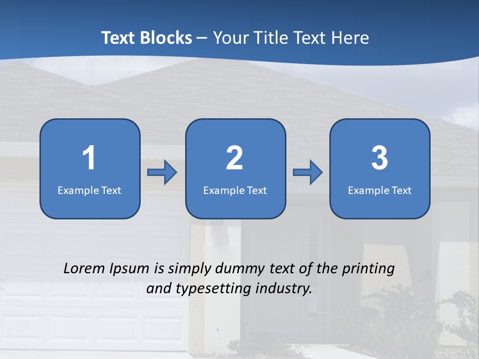 A House With A Blue Wave In Front Of It PowerPoint Template