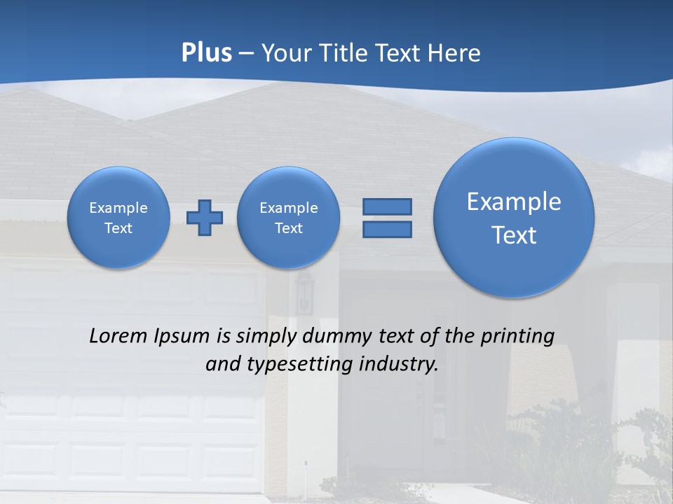 A House With A Blue Wave In Front Of It PowerPoint Template
