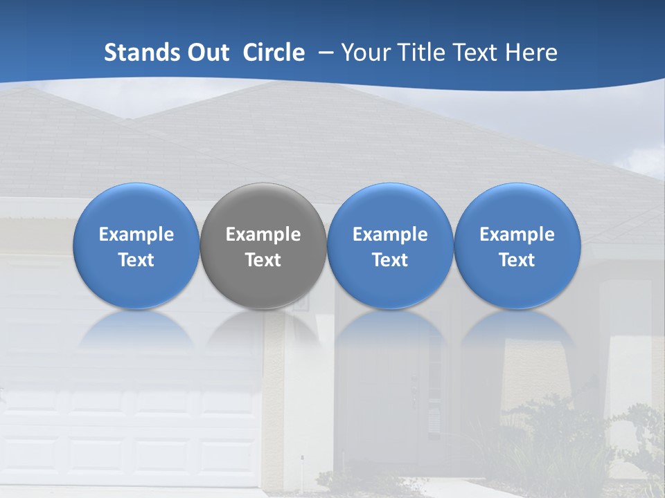 A House With A Blue Wave In Front Of It PowerPoint Template
